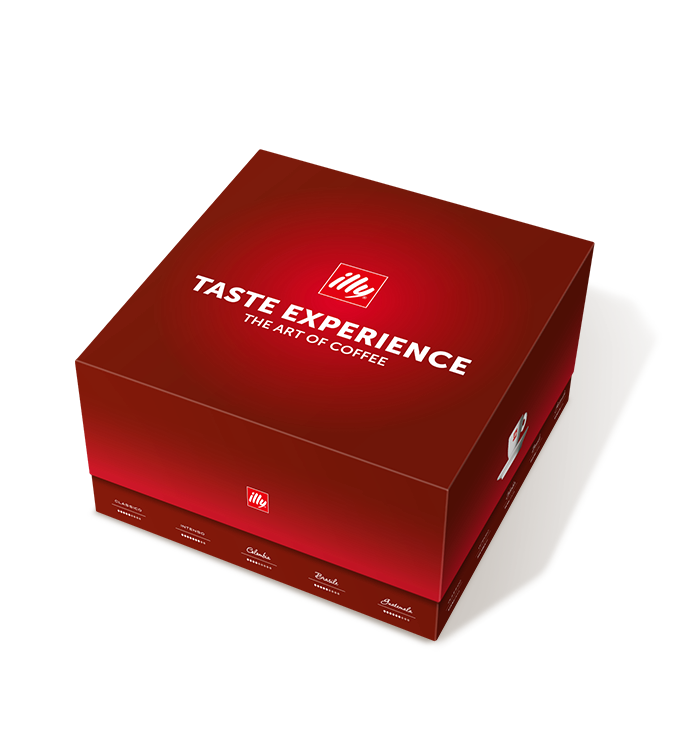 Coffret cadeau Kit de dégustation avec cinq boîtes de café et un livre de recettes