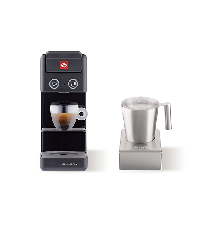 Y3.3 Iperespresso Kaffeemaschine und Edelstahl Milchaufschäumer image number 0