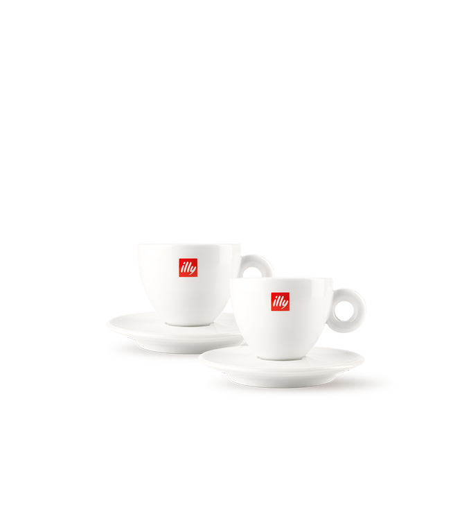 2 Tasses à cappuccino avec logo illy