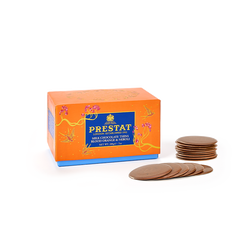 Discos Prestat de chocolate ao leite com infusão de toranja e óleo de neroli - 200g