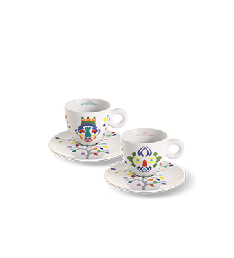 Set of 2 Cappuccino Cups - illy Art Collection Pascale Marthine Tayou