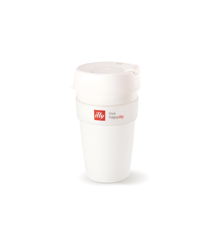 KeepCup Live Happilly Monochrome White - Travel Coffee Cup image number 0