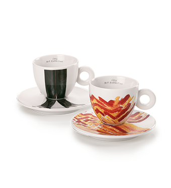 SET MIT ZWEI CAPPUCCINOTASSEN – GENESI ILLY ART COLLECTION 
