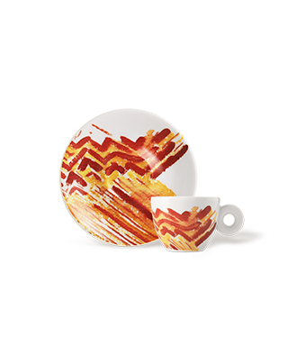 SET MET TWEE ESPRESSOKOPJES – GENESI ILLY ART COLLECTION 