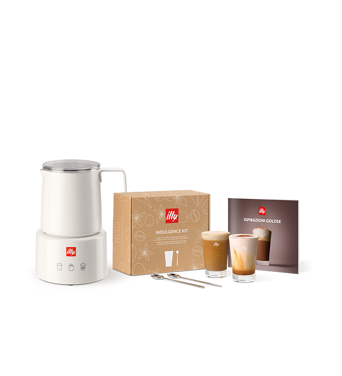 WITTE ELEKTRISCHE MELKOPSCHUIMER MET INDULGENCE KIT