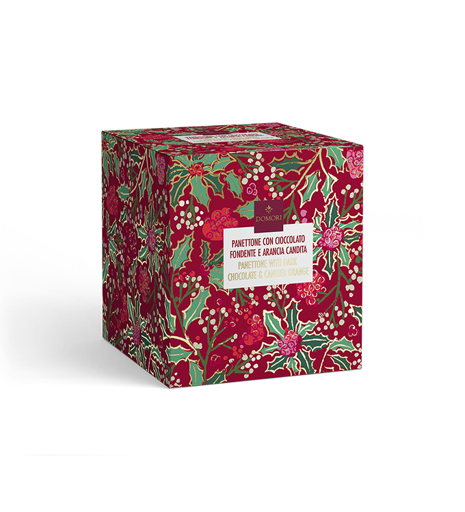 Panettone con gocce di cioccolato e arancia  ​