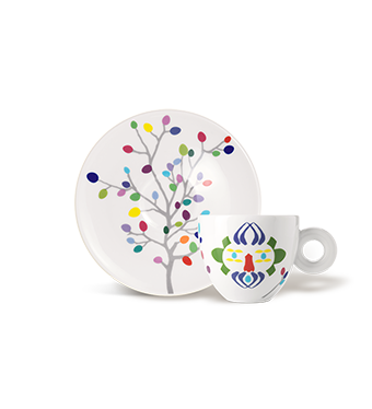 Set van 6 cappuccinokoppen - Pascale Marthine Tayou illy Art Collection