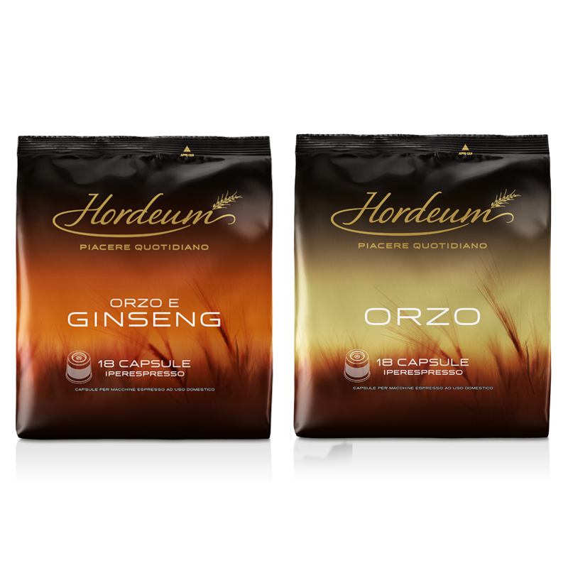 Bevande all'Orzo e all'Orzo e Ginseng per macchine da caffè Iperespresso