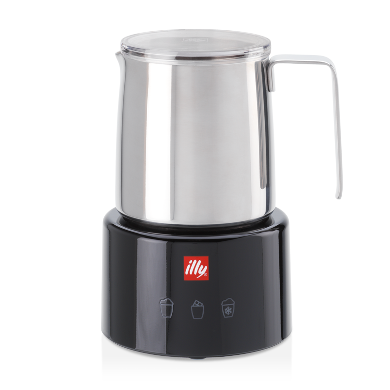 illy Electric Milk Frother - Black & Stainless Steel