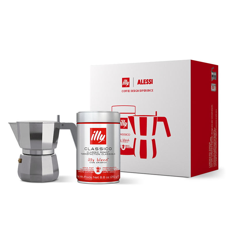 Alessi Pulcina 3-Cup Moka Pot Coffee Gift Set