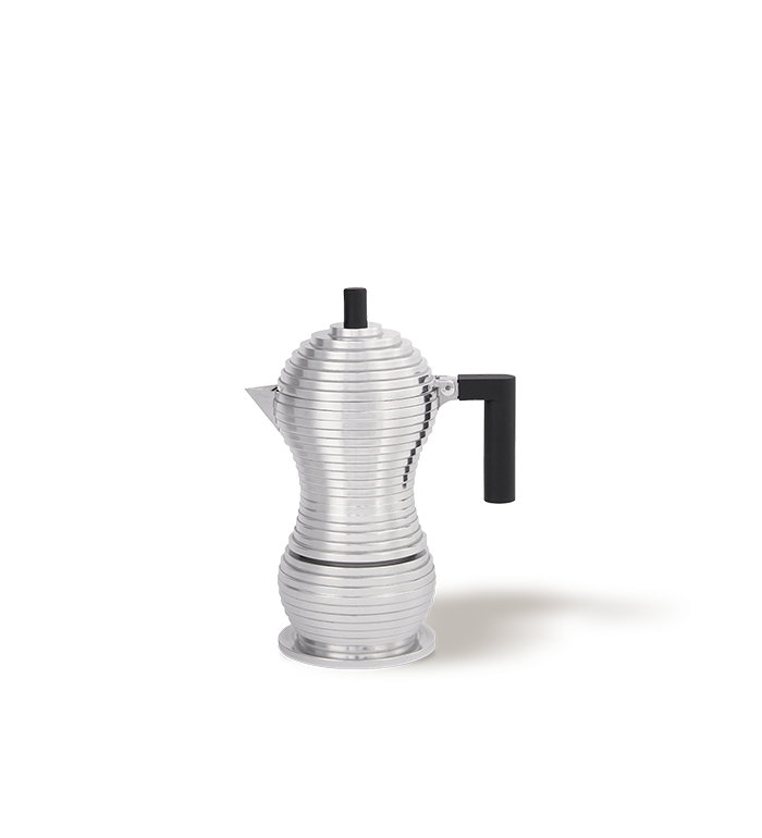 Koffiepot voor 3 kopjes – de zwarte Alessi Pulcina-mokapot voor gasfornuis image number 0