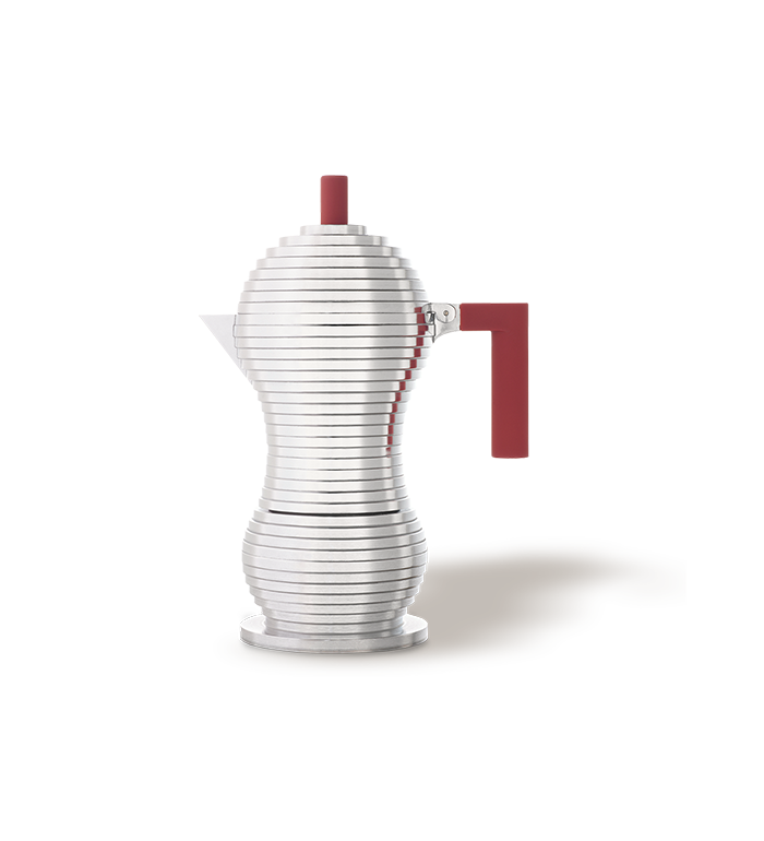 Kaffeekanne für 6 Tassen – die rote Alessi Pulcina Mokkakanne für Gasherde image number 0