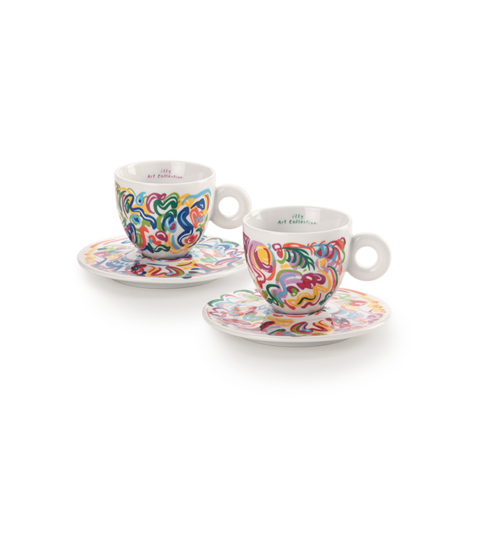 SET OF 2 CAPPUCCINO CUPS - SOL CALERO ART COLLECTION image number 2
