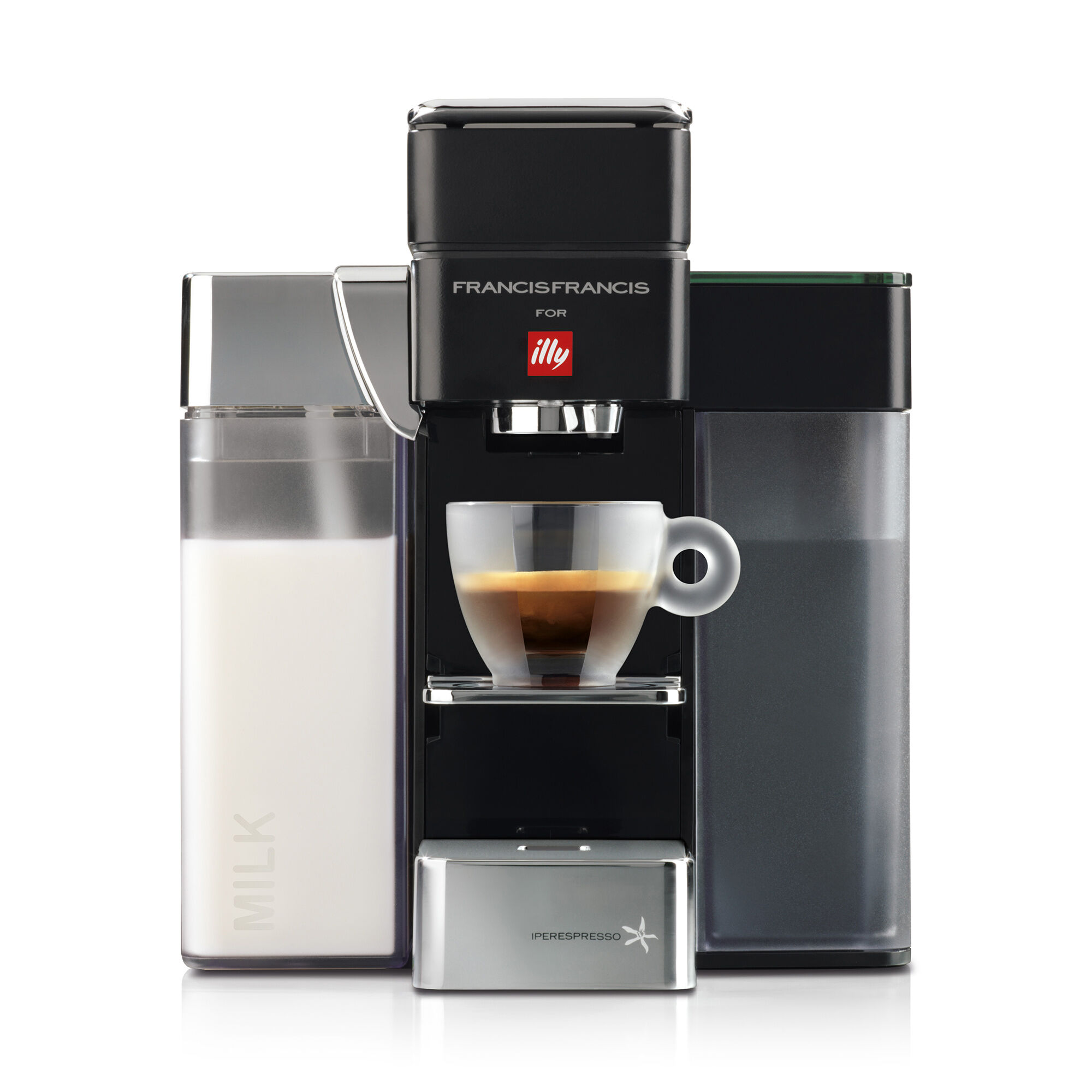 Y5 Iperespresso Milk Espresso Coffee Machine Black Illy Eshop