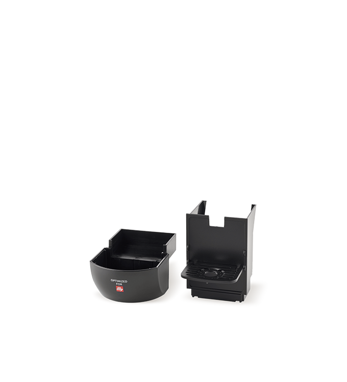 Conteneur noir pour capsules et dosettes de café usagées, pour les machines à café illy Easy