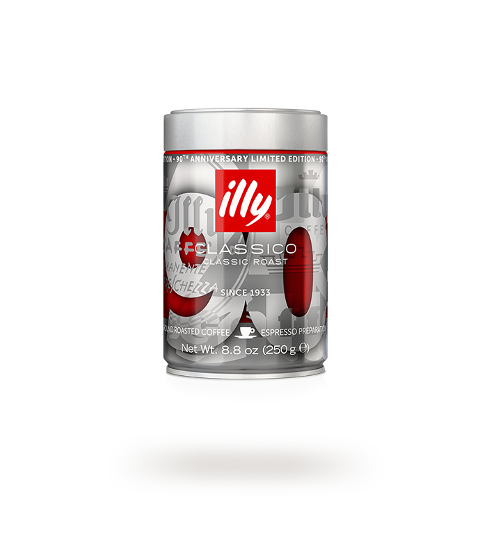 90th birthday illy limited edition - 250g classico ground espresso image number 0