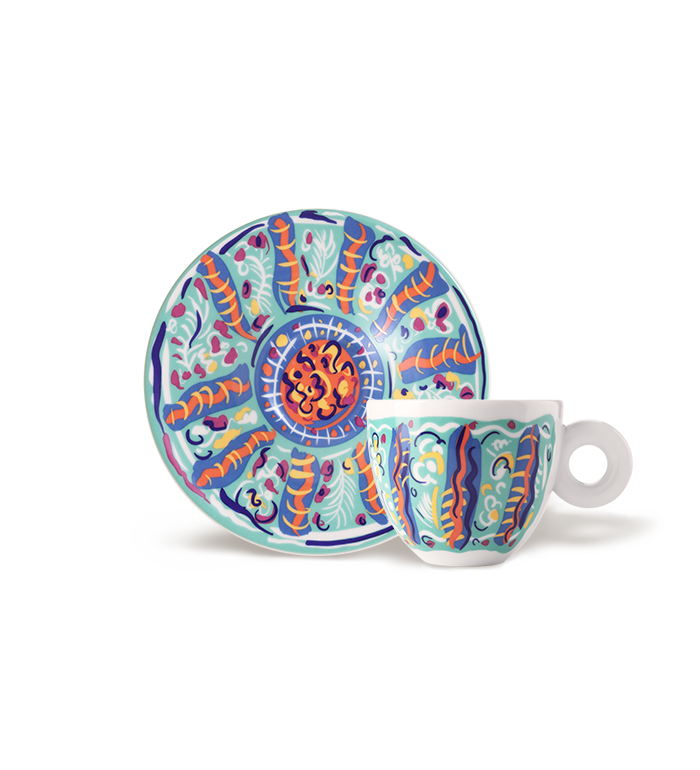 SET OF 4 CAPPUCCINO CUPS - SOL CALERO ART COLLECTION image number 2