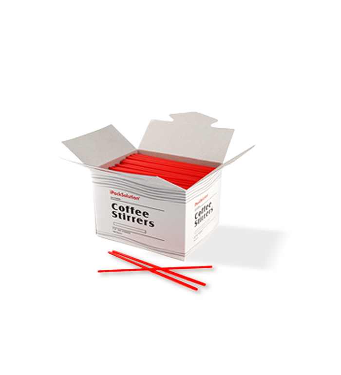 5" Red Plastic Stirrers image number 0