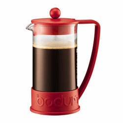 Bodum Brazil French Press Red Coffee Maker front view