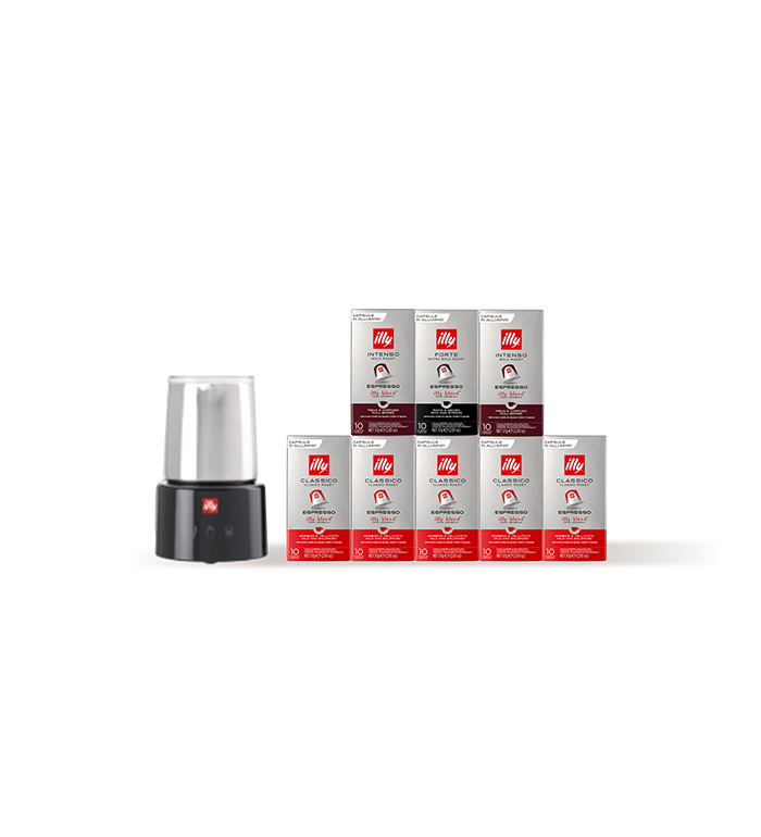 Black Milk Frother and Coffee in Compatible Capsules image number 0