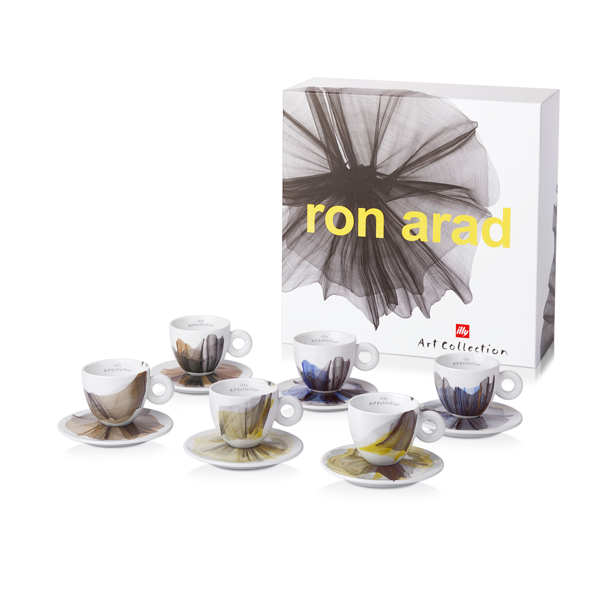 6 cappuccino kopjes Ron Arad - illy Art Collection