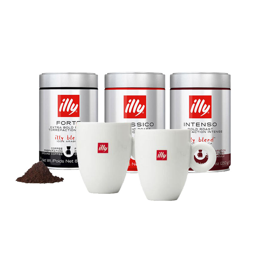 illy Essentials Bundle Brewed Coffee with Mugs illy Shop