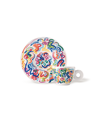 ENSEMBLE DE QUATRE TASSES À ESPRESSO - ILLY ART COLLECTION SOL CALERO