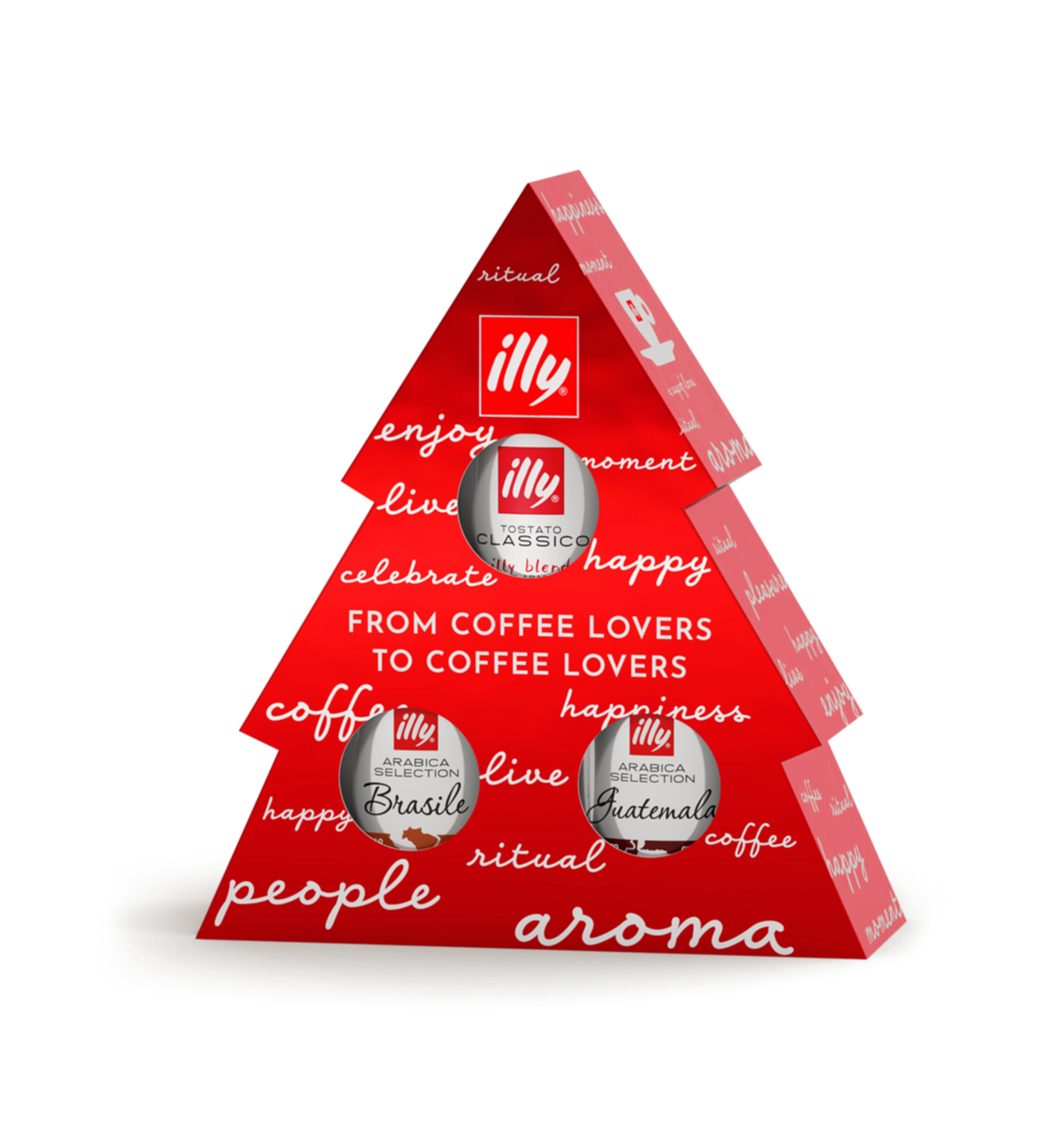 Geschenkpaket f&uuml;r Weihnachten mit drei Dosen Kaffee image number 0