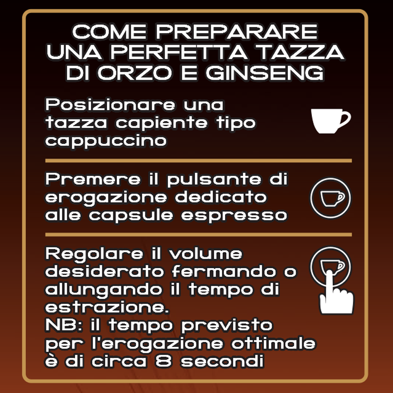 Orzo e Ginseng per macchine da caffè Iperespresso