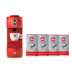 Kit máquina de café vermelha com sachês E.S.E (4 Clássico) 120v