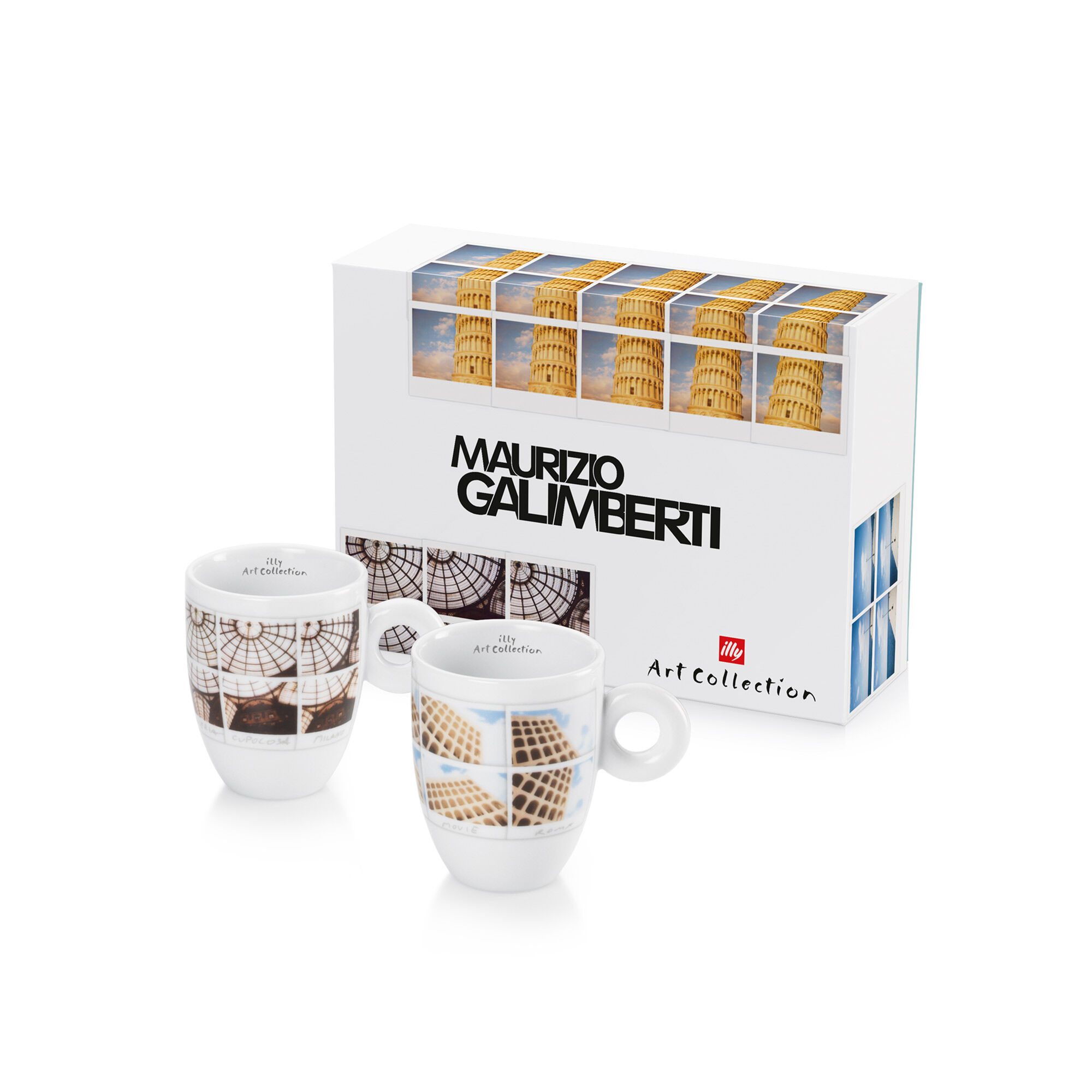 illy Art collection 2018 Maurizio Galimberti 2 tazze MUG cups caffè Coffee