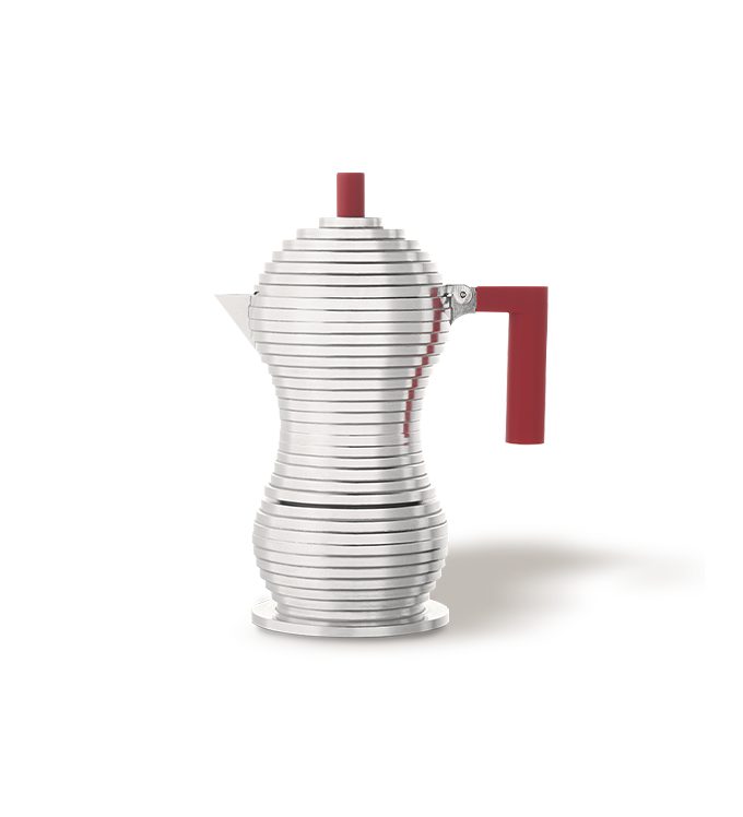 Cafeteira para 3 xícaras – a cafeteira moka de Alessi Pulcina para fogões a gás