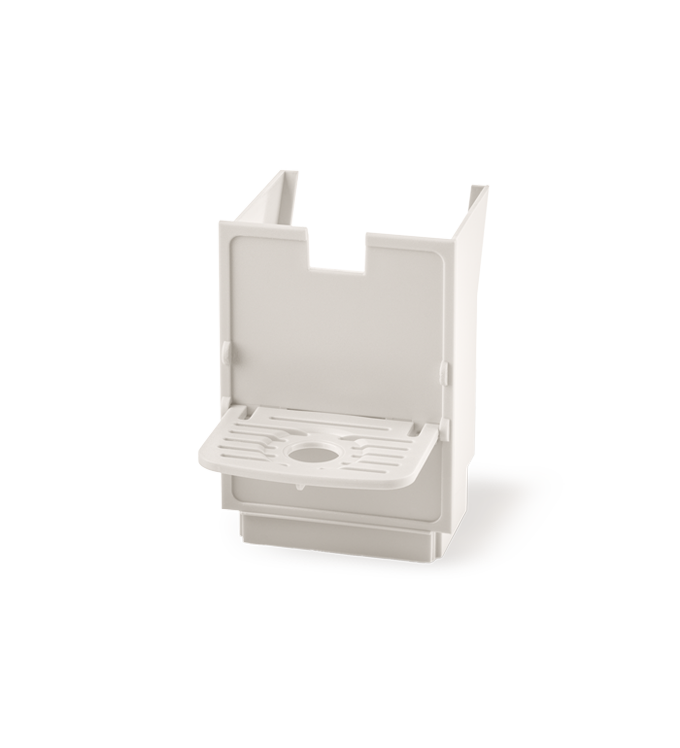 White container for used coffee pods and capsules, for illy Easy coffee machines