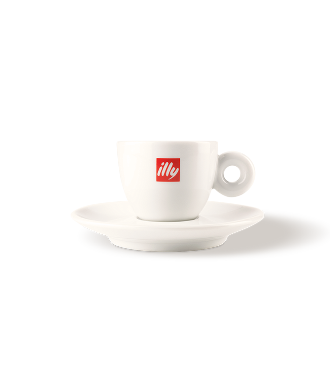 2 tasses à espresso avec logo illy