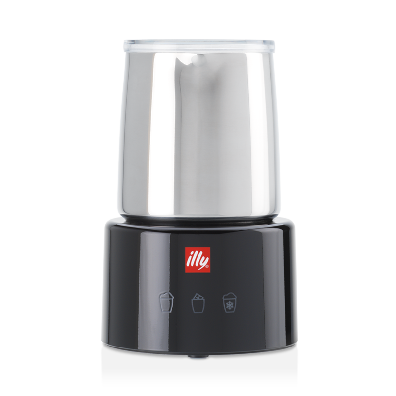 illy Electric Milk Frother - Black & Stainless Steel