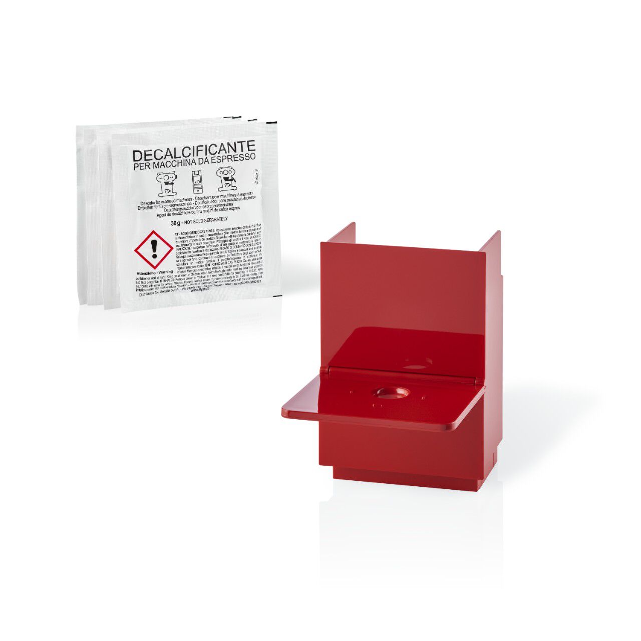 Kit portacápsulas rojo con bandeja taza máquina de café Y3
