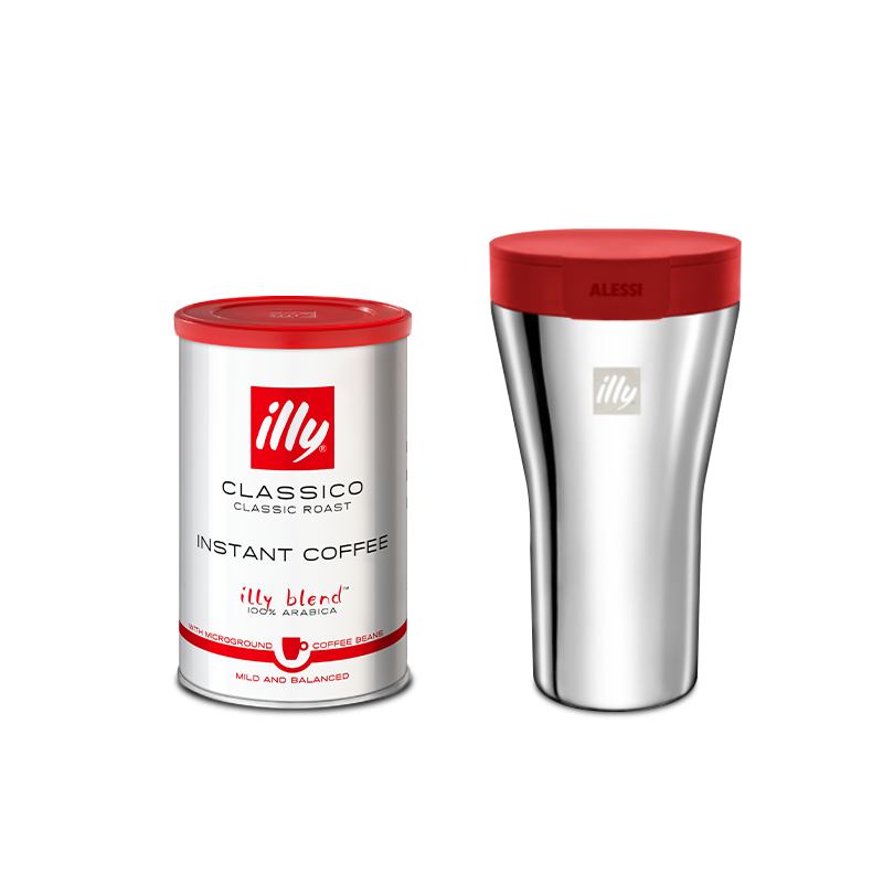 Mug de voyage Alessi avec café instantané Classico OFFERT