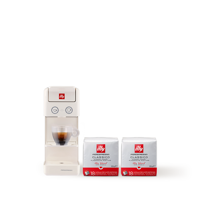 Y3.3 Machine à café blanche et capsules Iperespresso Classico image number 0