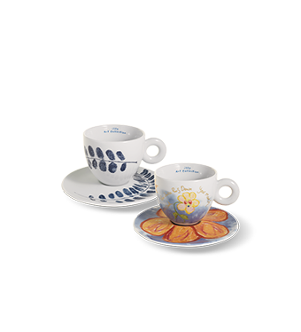 Set met 2 cappuccinokoppen - illy Art Collection voor de Biënnale 2022