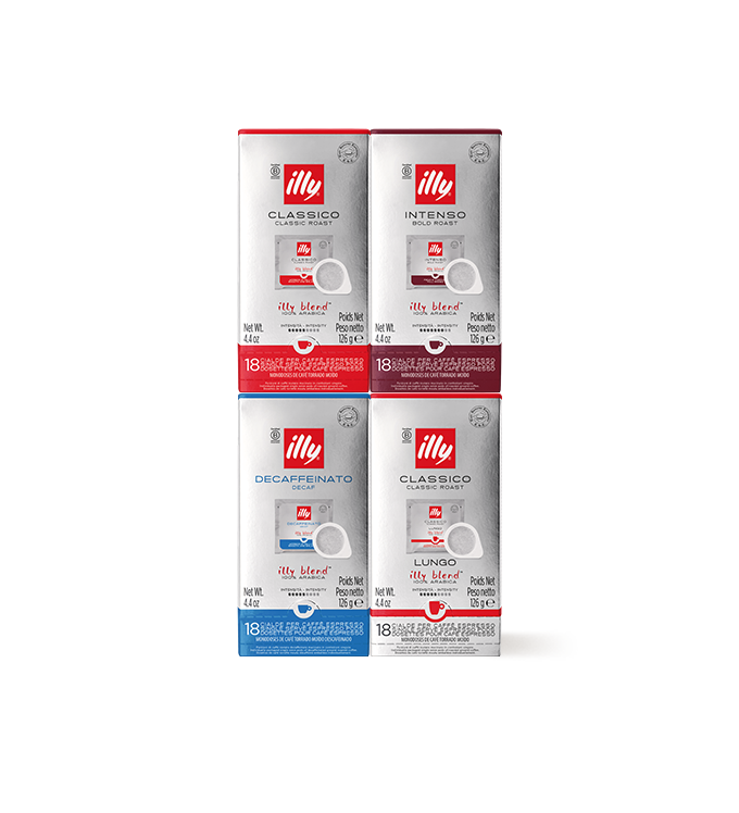 E.S.E.-Pads 4er Set: Classico, Intenso, Lungo, entkoffeiniert