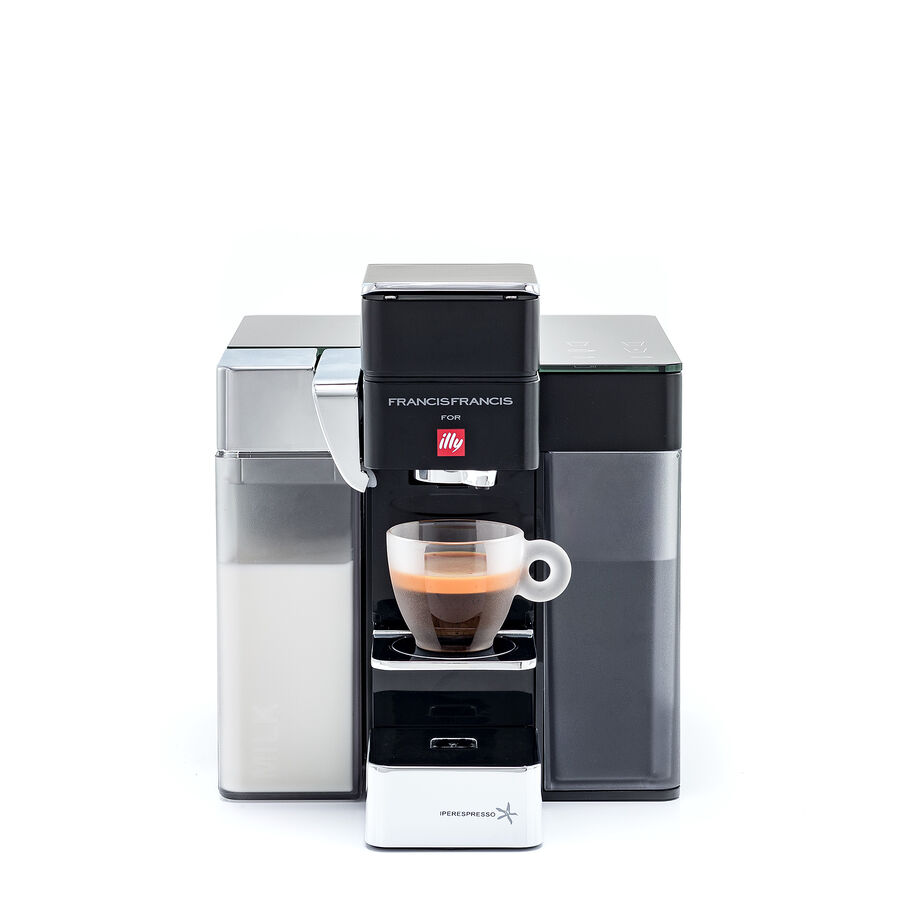 Y5 iperEspresso Milk, Espresso & Coffee Machine Black illy