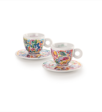 SET OF 2 CAPPUCCINO CUPS - SOL CALERO ART COLLECTION