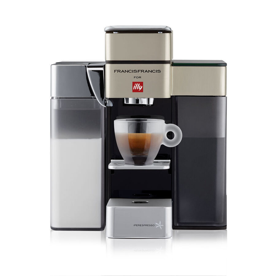 illy Y5 iperEspresso Francis Francis Machine - Milk Espresso & Coffee - Satin