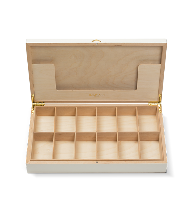DAMMANN Fr&egrave;res wooden box for 72 enveloped Cristal&reg; sachets