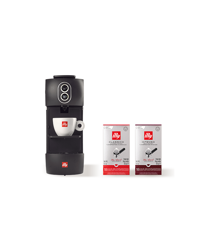 Black E.S.E. Pod Coffee Machine Bundle - 12 packs of coffee image number 0