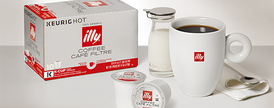 illy K-Cup® pods brew a single serving of illy coffee in any Keurig® K-Cup® brewer.