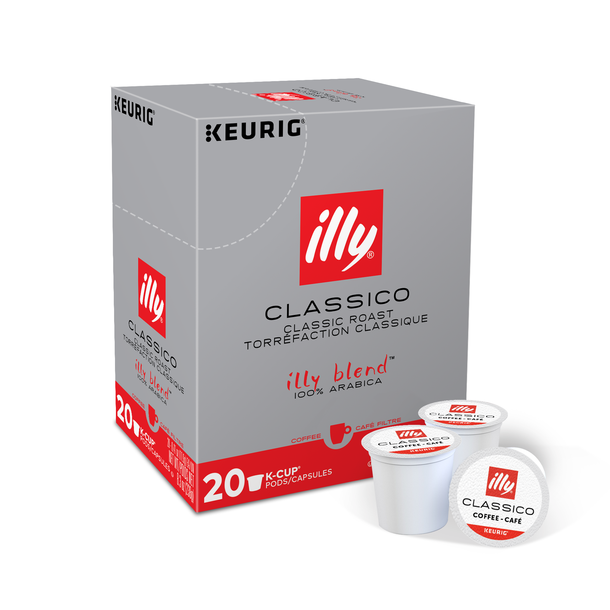 K-Cup® Pods - Classico Medium Roast - 20 K-Cup® Pods - illy - side