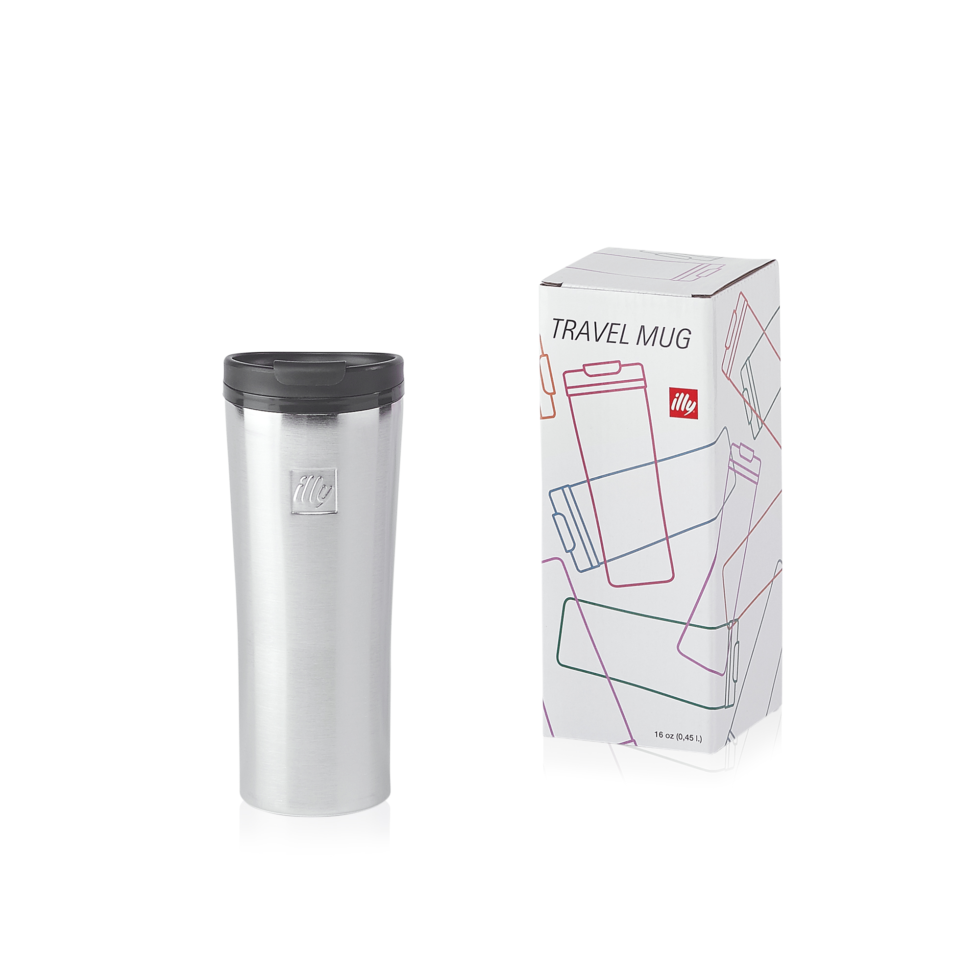 Travel Mug illy in acciaio inox da 450ml