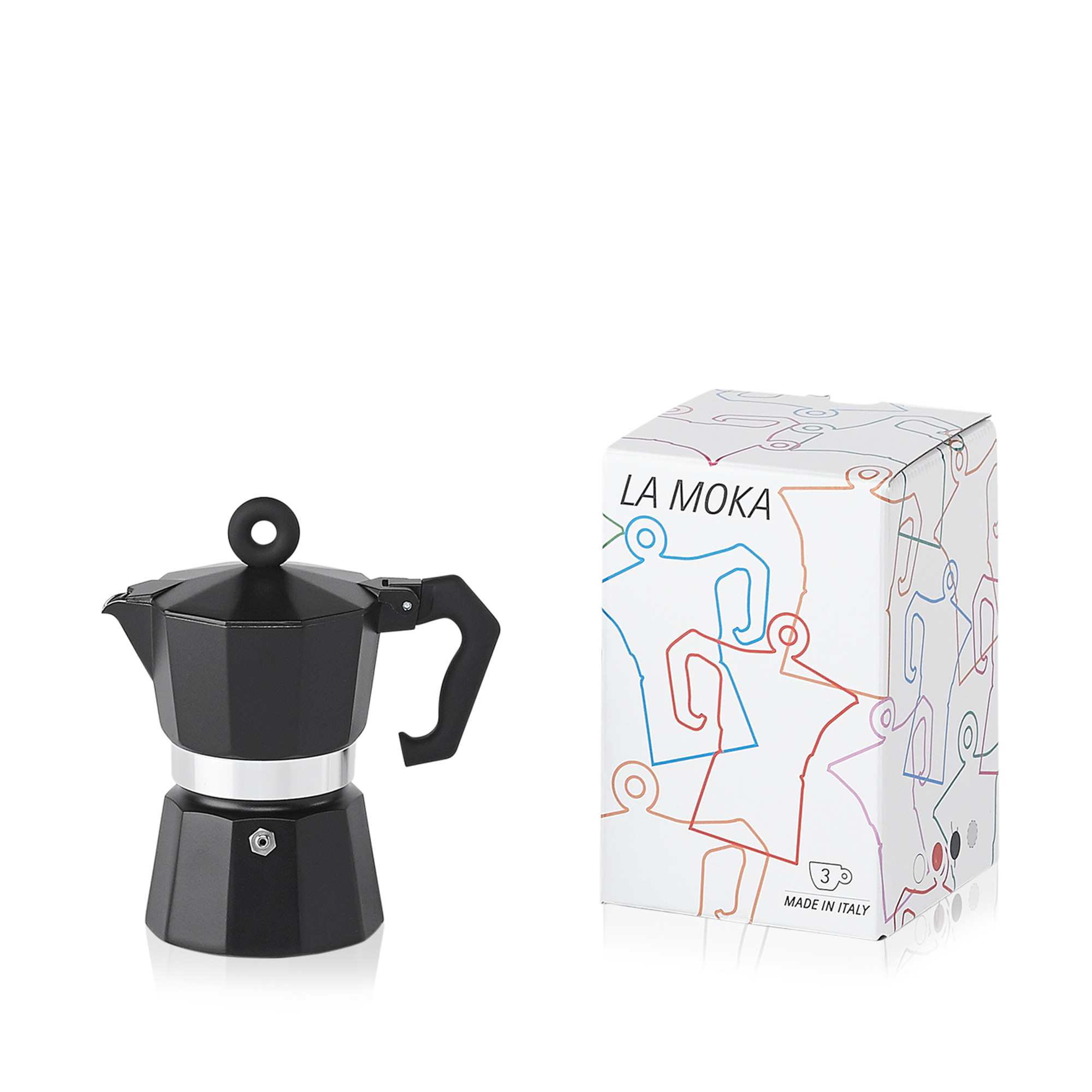 illy La Moka Black 3 Cup Moka Pot