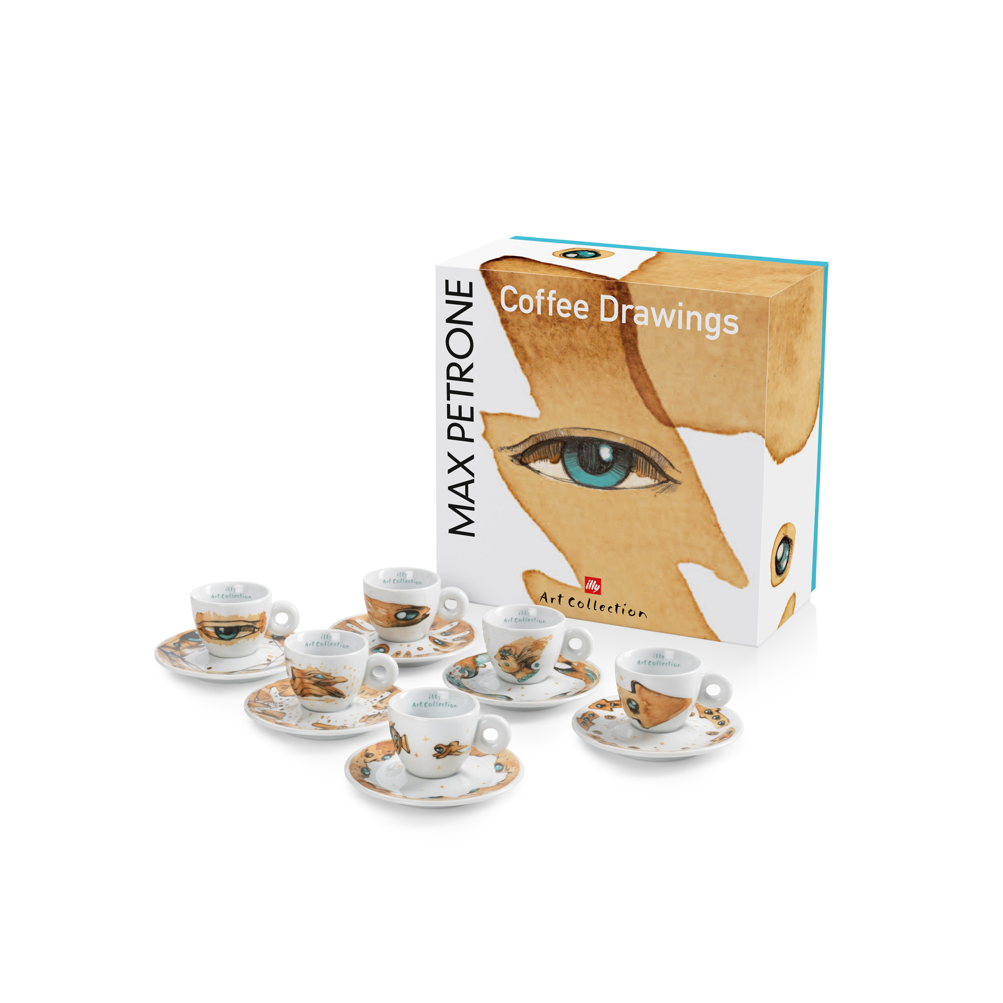 illy Max Petrone Set of 6 Espresso Cups